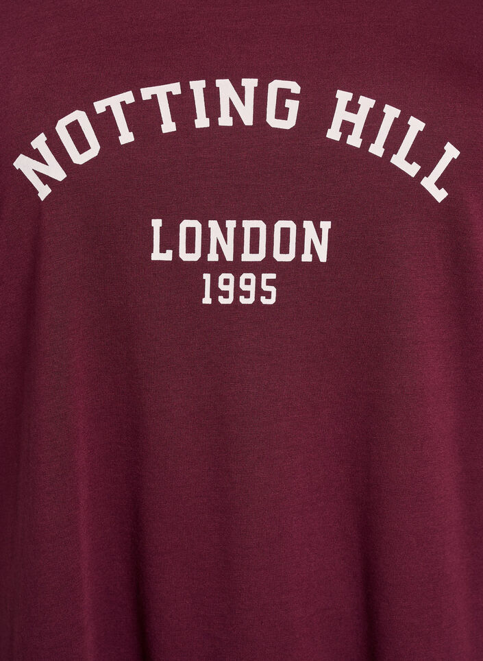 T-shirt imprim&eacute;, Bordeaux, Packshot image number 2