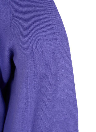 Long cardigan en maille à manches bouffantes, Purple Opulence, Packshot image number 2