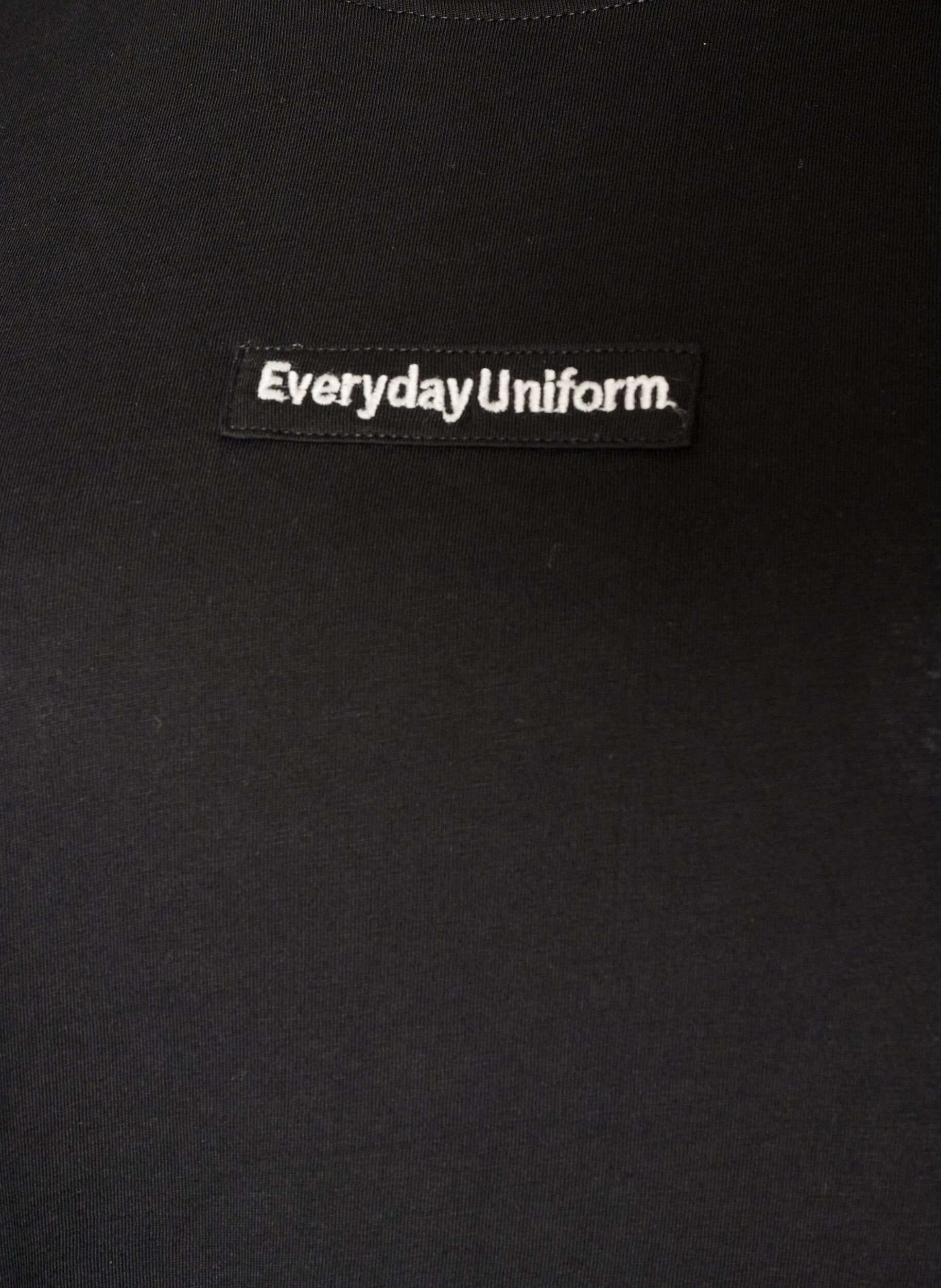 ZizziT-shirt en coton avec badge texte, Noir, Packshot image number 2