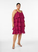 Robe &agrave; volants superpos&eacute;s avec fines bretelles, Rouge, Model image number 1