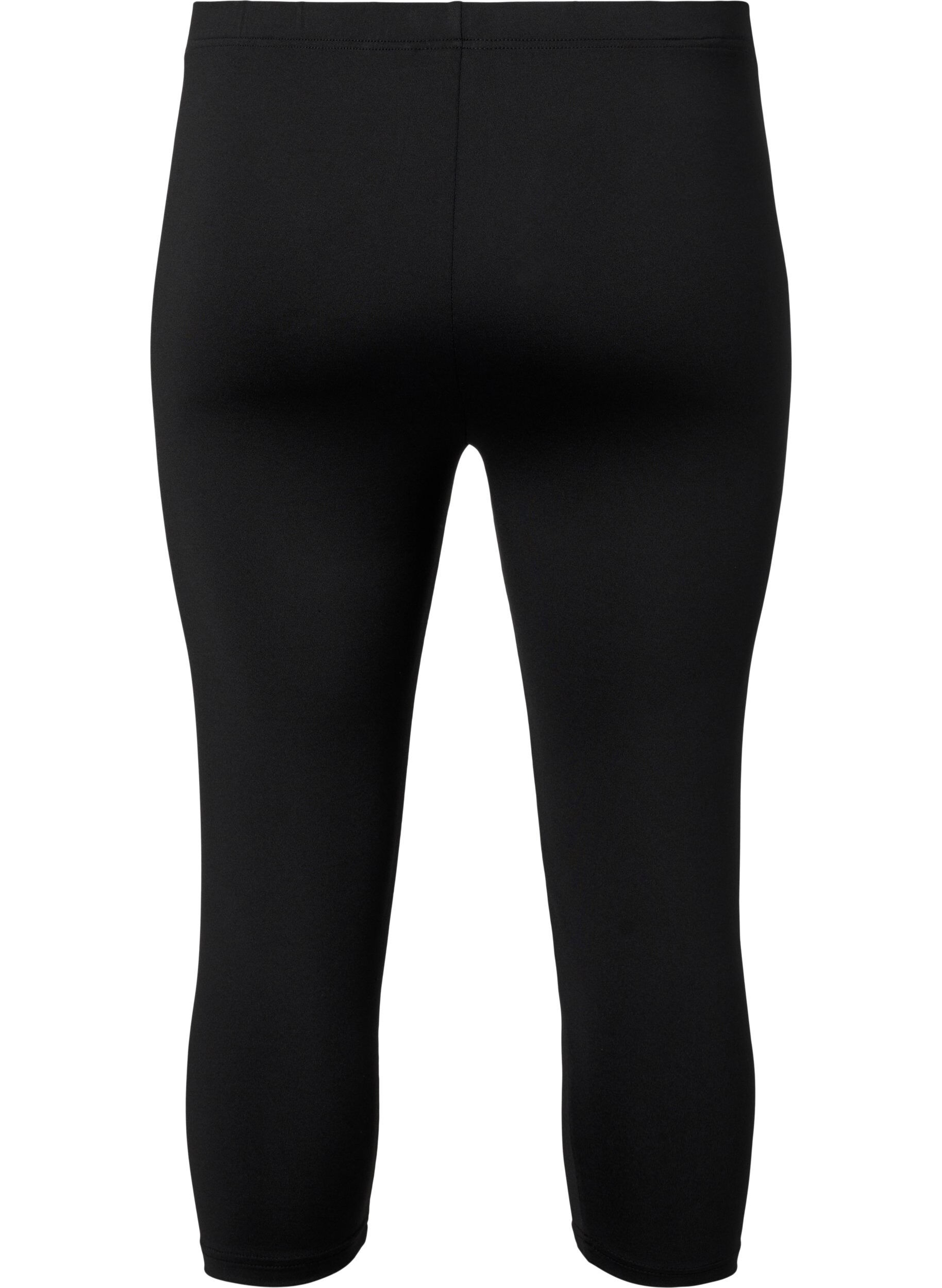 Zizzi Lot de 2 leggings 3/4, Black / LEO AOP, Packshot image number 1