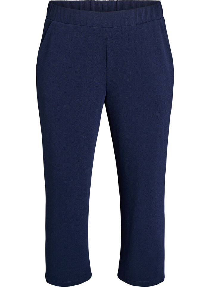 Pantalon ample en longueur 7/8, Bleu, Packshot image number 0