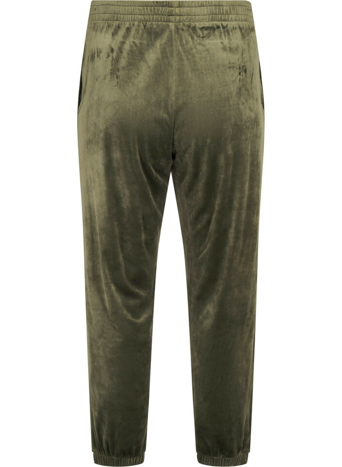 Pantalon ample en velours, Vert fonc&eacute;, Packshot image number 1
