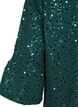 Robe à paillettes avec col en V et manches 3/4, Rain Forest, Packshot image number 3