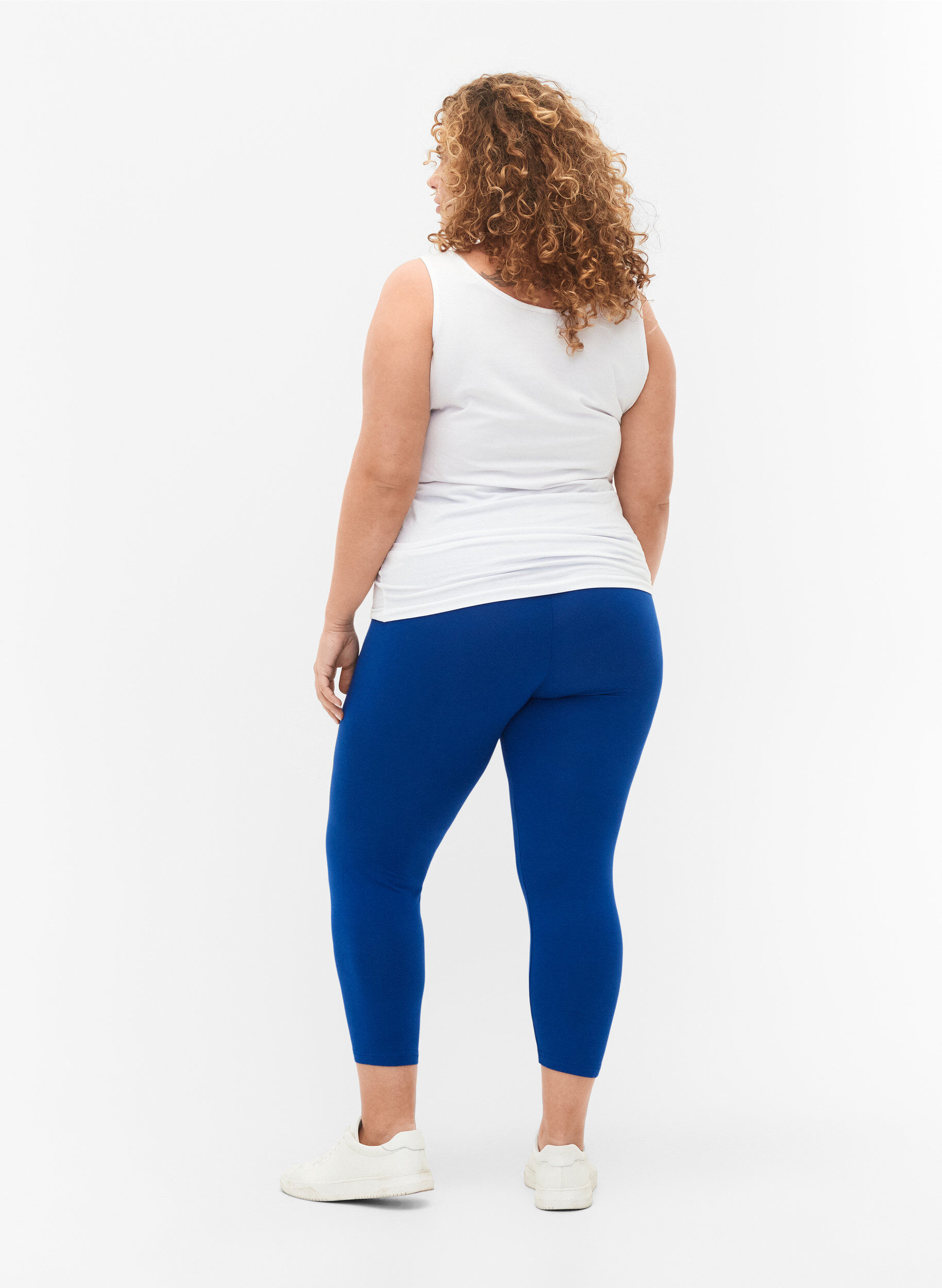 ZizziLeggings basiques longueur 3/4 en viscose, Bleu, Model image number 2