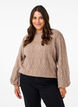 Pull en tricot avec motif et perles, Desert Taupe Mel., Model image number 0
