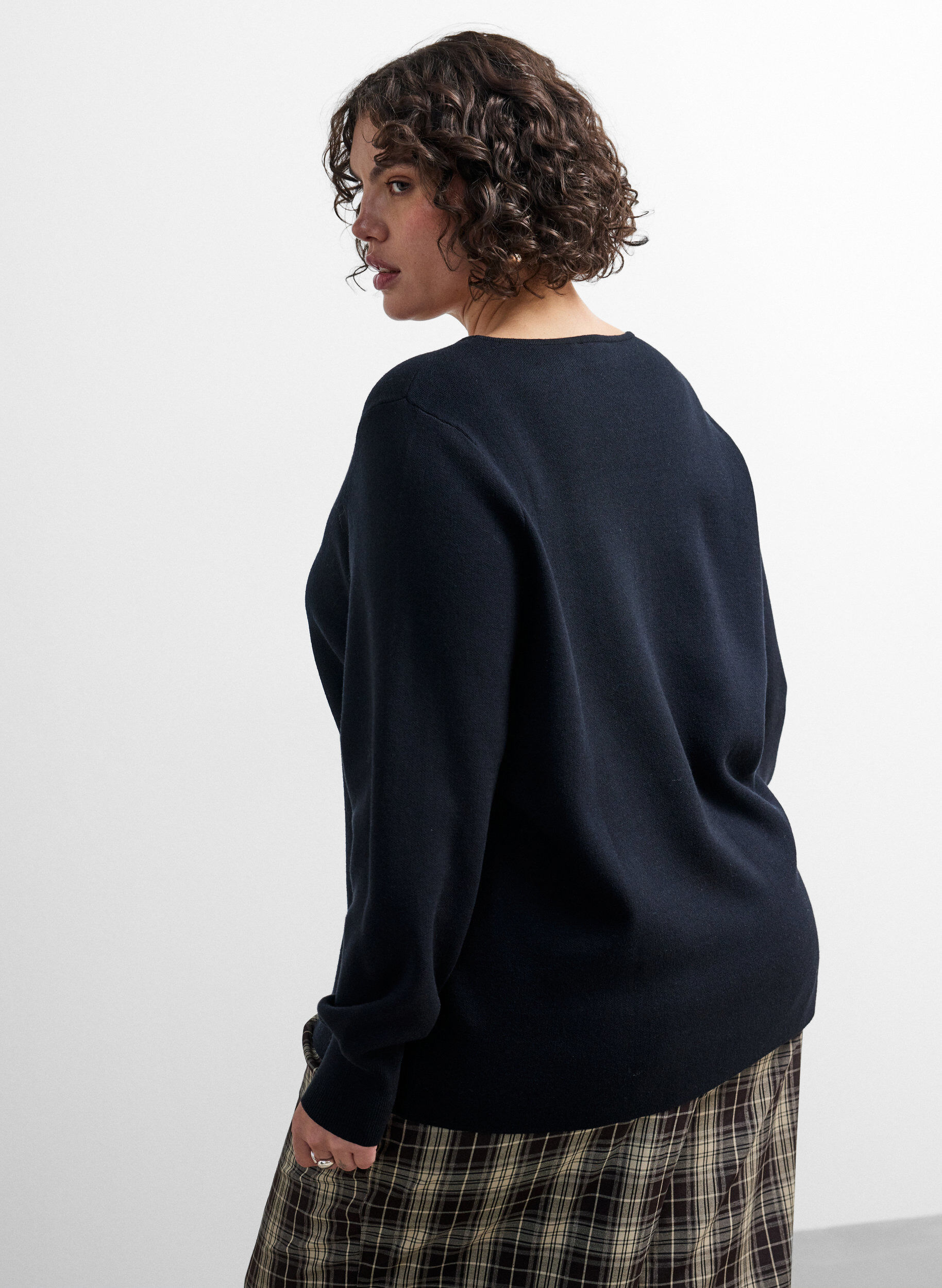 ZizziCardigan avec zip double curseur, Noir, Model image number 2