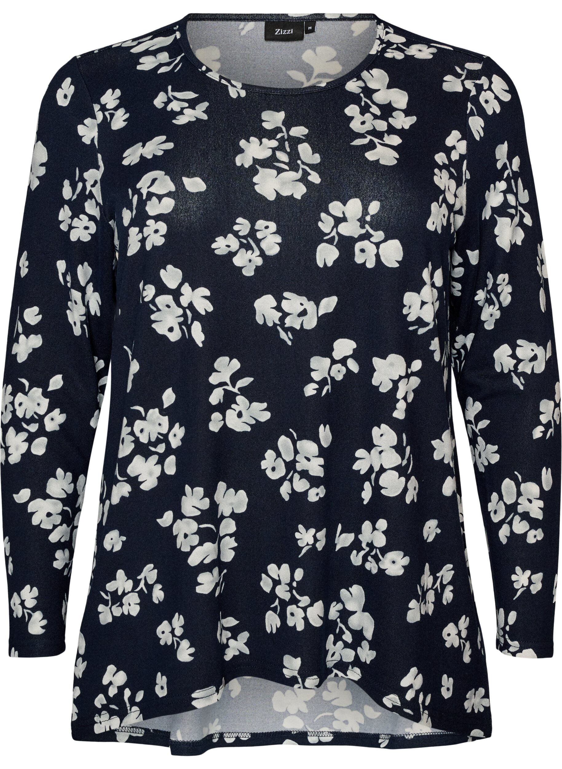 ZizziChemisier floral &agrave; manches longues, Bleu, Packshot image number 0