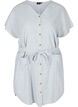 Robe chemise rayée en coton avec poches, Country Blue Stripe, Packshot image number 0