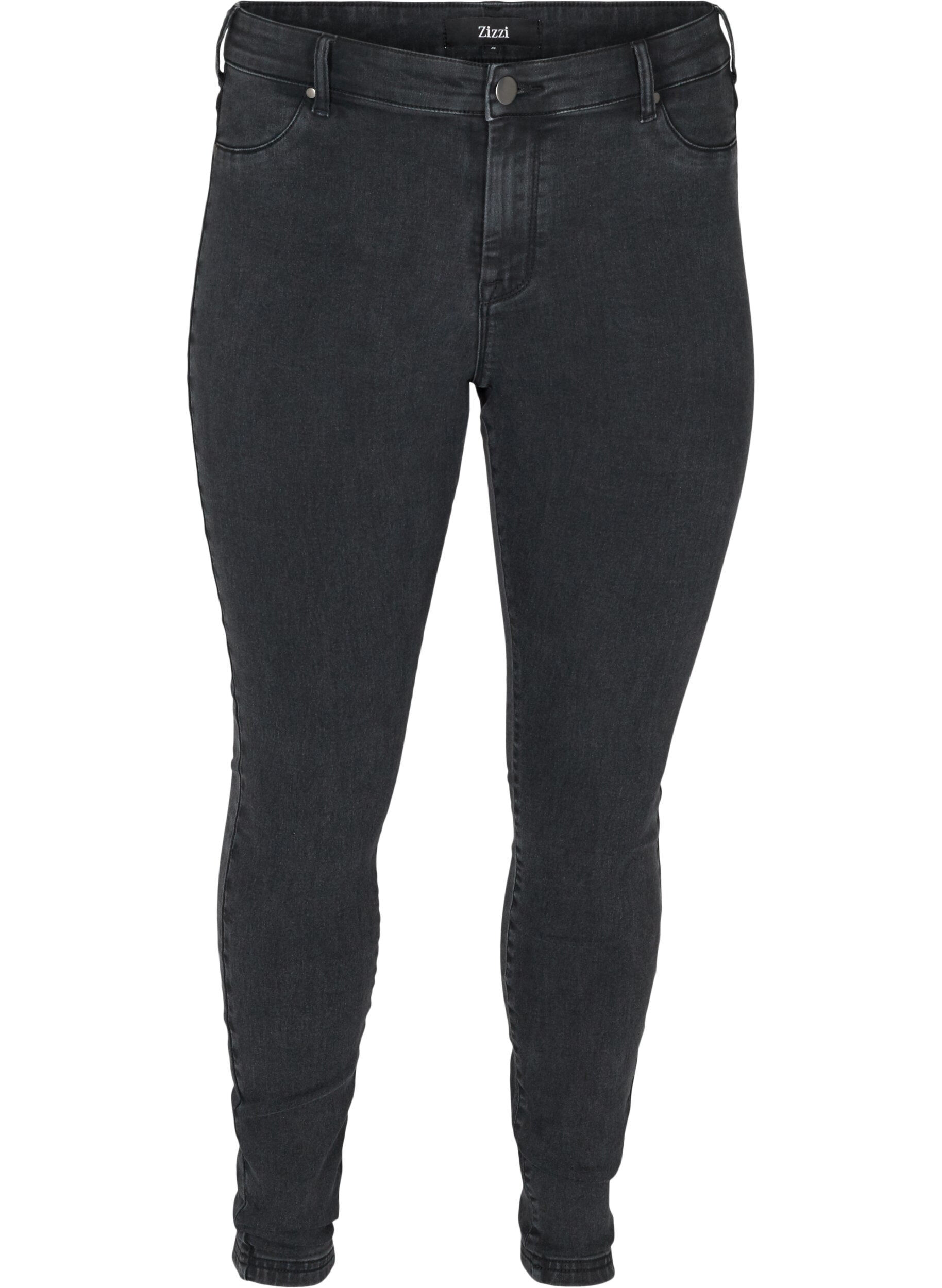 Zizzi Jegging en coton m&eacute;lang&eacute;, Grey Denim, Packshot image number 0
