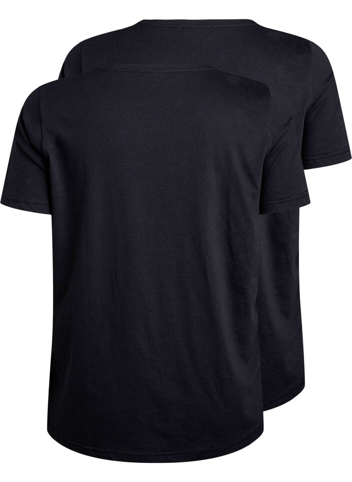 FLASH - Lot de 2 t-shirts à col rond, Black/Black, Packshot image number 1