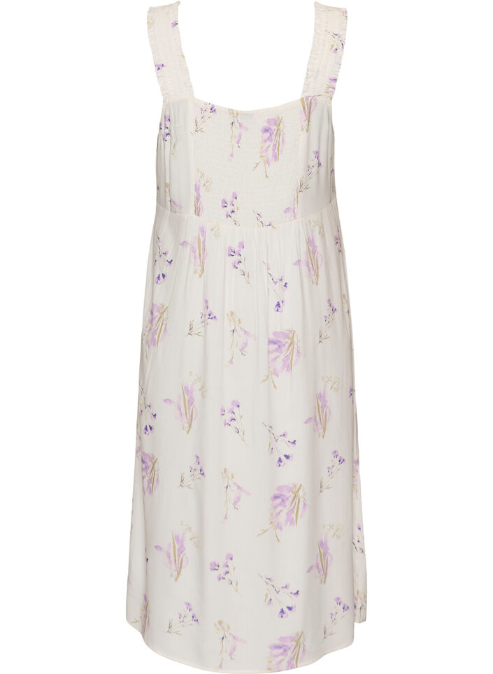 Robe d'&eacute;t&eacute; avec bretelles larges, Blanc, Packshot image number 1