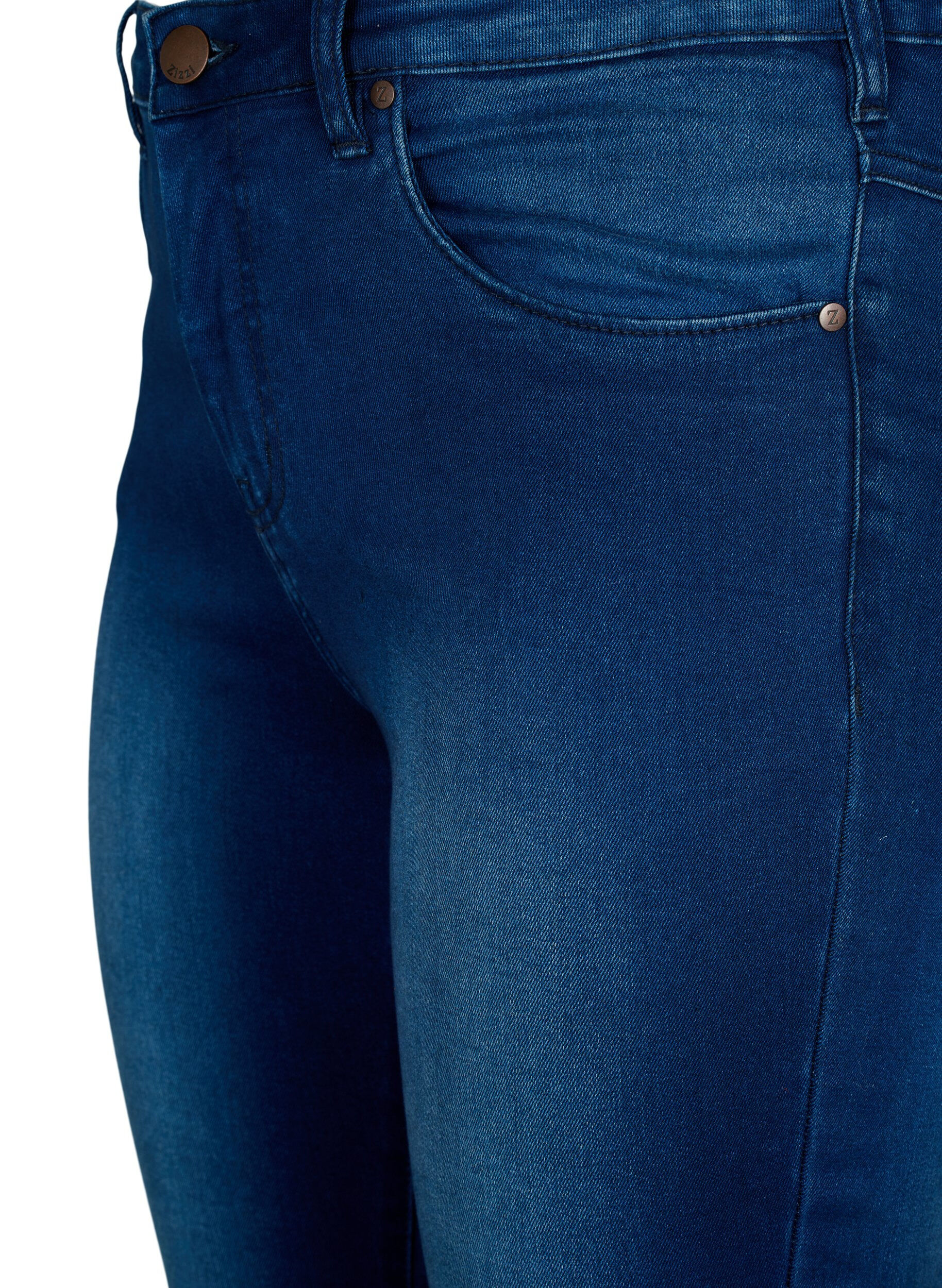 Zizzi Jean Amy super slim &agrave; taille haute, Blue Denim, Packshot image number 2