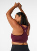 Brassi&egrave;re de sport avec dos nageur, Bordeaux, Model image number 2