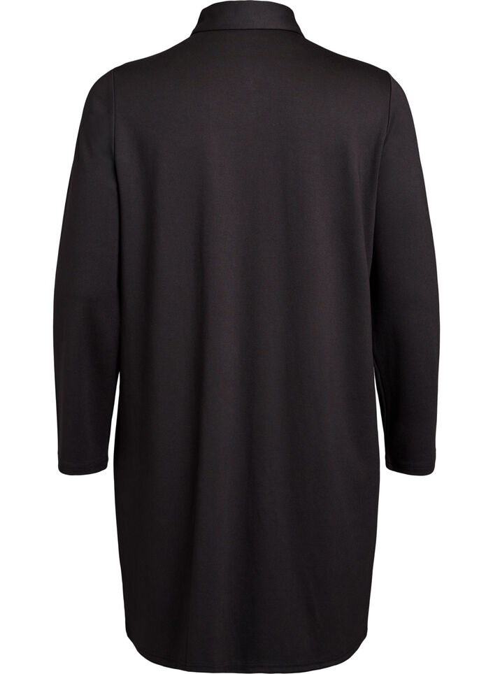 Robe chemise avec des boutons d&eacute;coratifs, Noir, Packshot image number 1