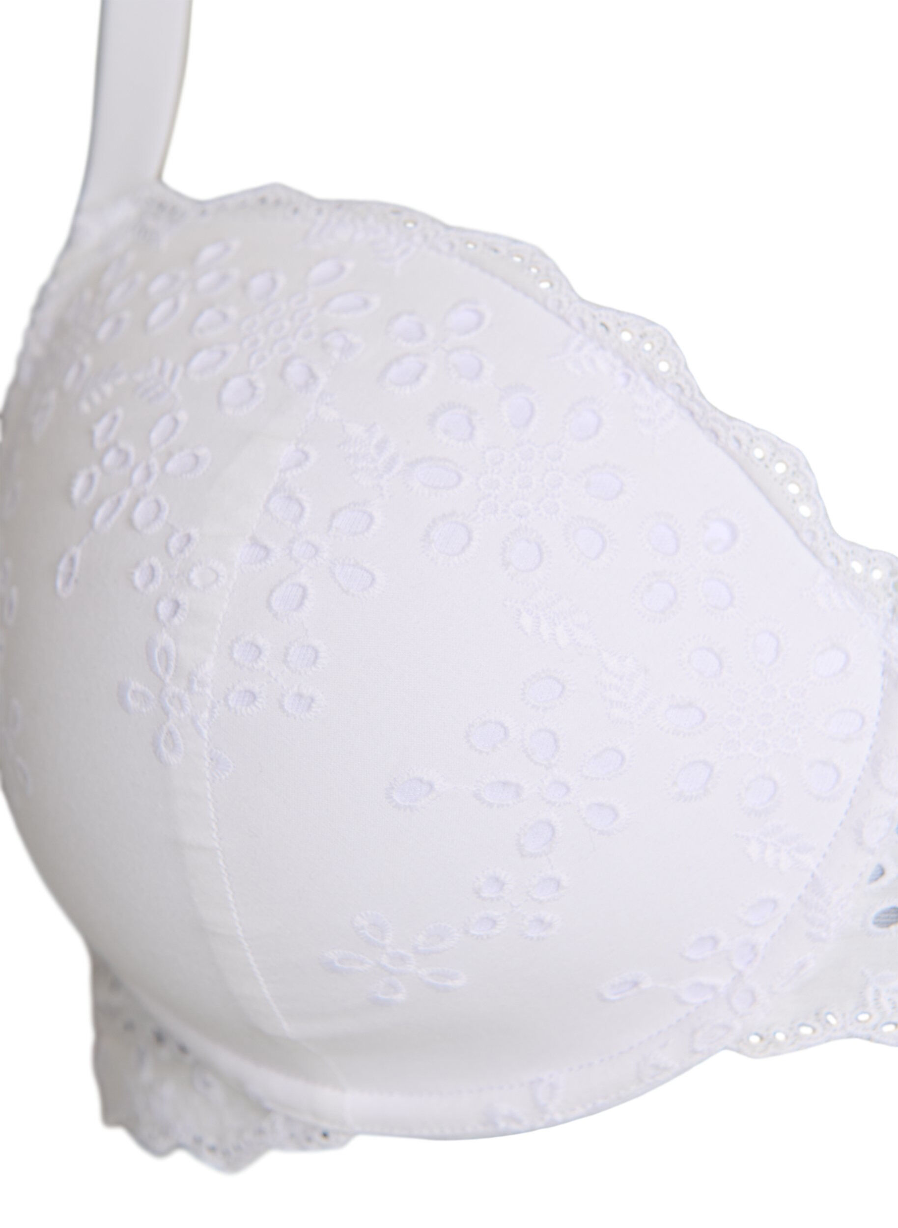 Zizzi Soutien-gorge moul&eacute; avec broderie anglaise, Blanc, Packshot image number 2