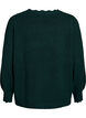 Blouse en maille &agrave; bords ondul&eacute;s, Vert fonc&eacute;, Packshot image number 1