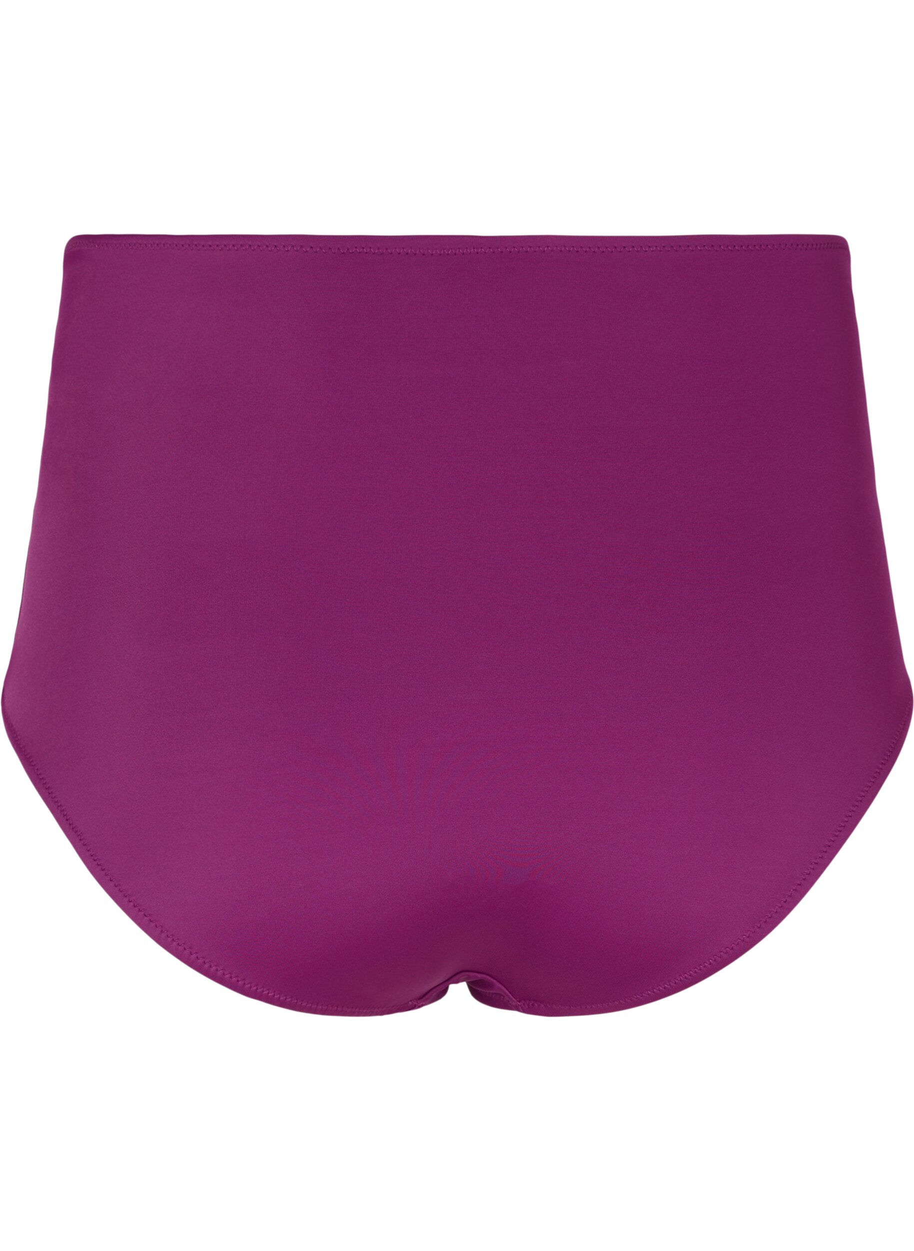 Zizzi Bas de bikini taille haute avec drapage, Dark Purple, Packshot image number 1