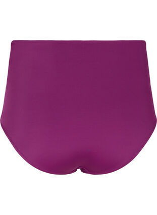 Bas de bikini taille haute avec drapage, Dark Purple, Packshot image number 1
