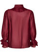 Blouse en viscose avec volants et manches longues, Bordeaux, Packshot image number 1