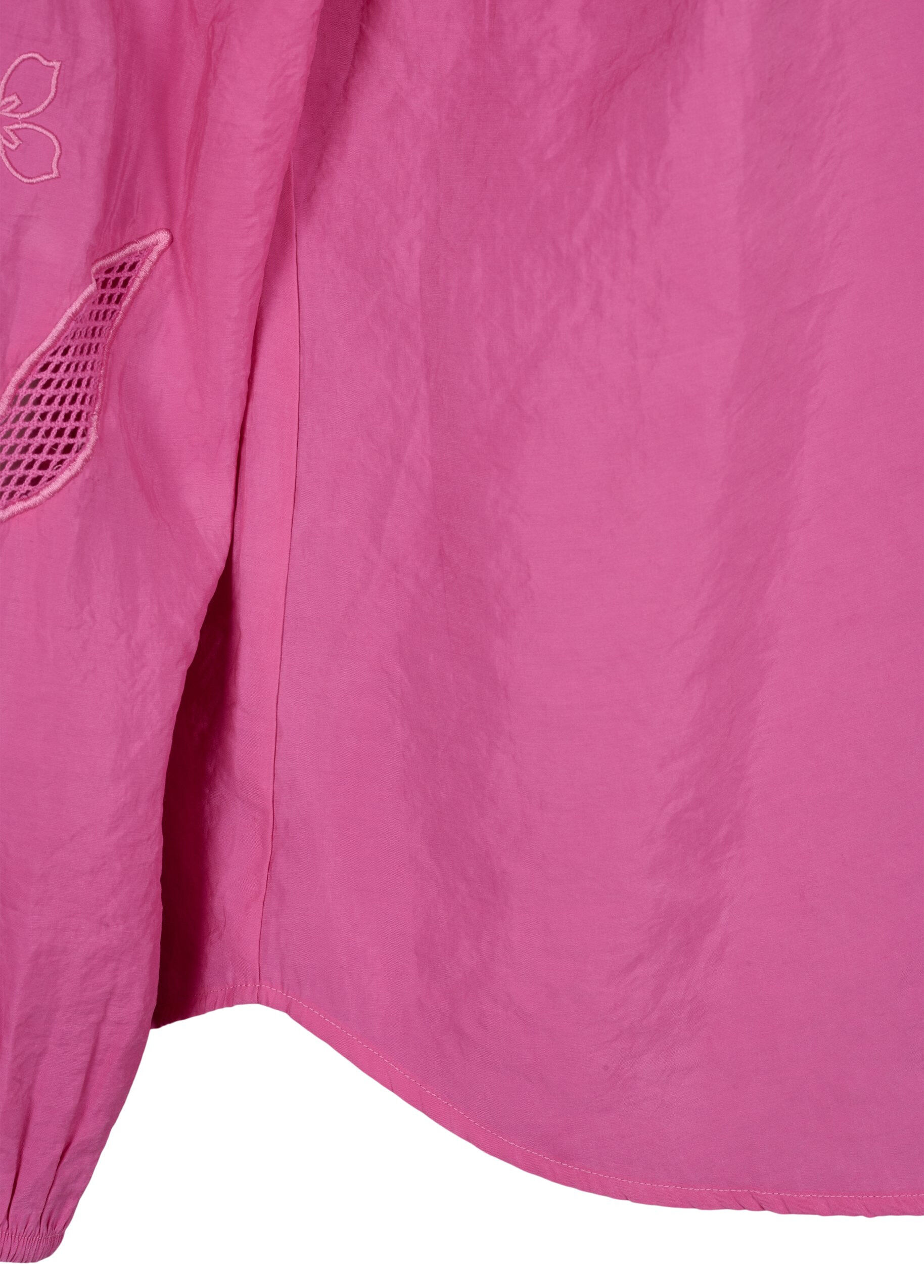 Zizzi Chemisier en TENCEL&trade; Modal avec des broderies, Phlox Pink, Packshot image number 4
