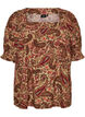 Chemisier en viscose avec imprim&eacute; paisley et encolure carr&eacute;e, Marron, Packshot image number 0