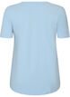 T-shirt en coton uni basique, Bleu Clair, Packshot image number 1