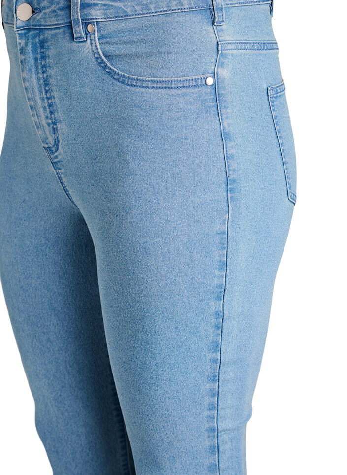Jean Amy taille haute coupe super slim, Bleu Clair, Packshot image number 2