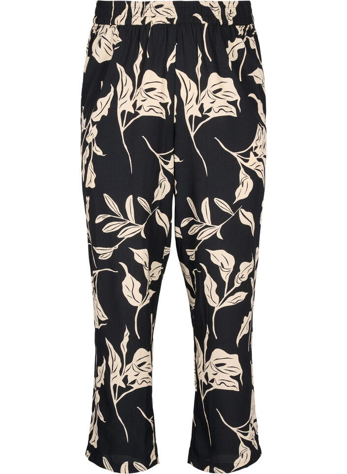 FLASH – Pantalon imprimé avec poches, Black Off White Fl., Packshot image number 0