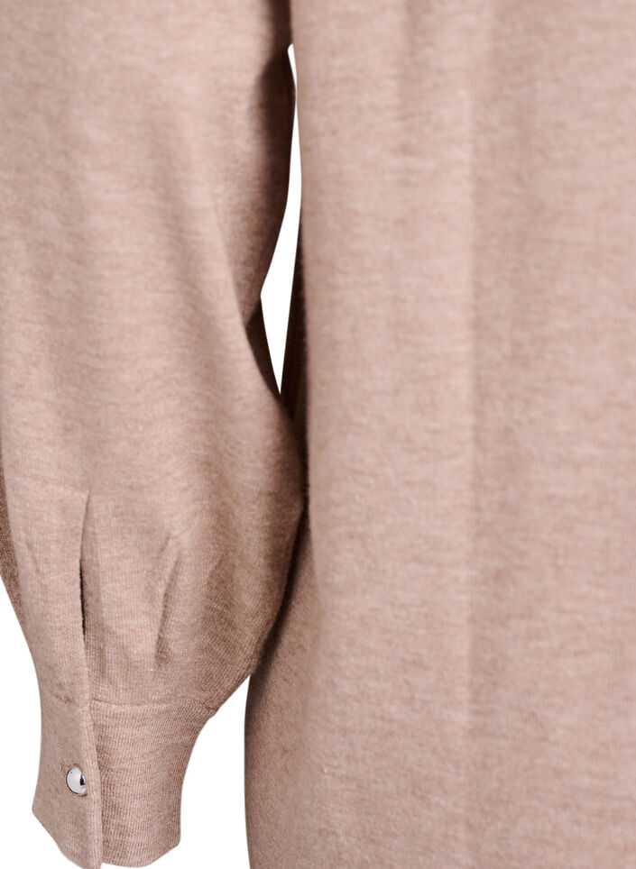 Robe courte en maille avec manches raglan, Beige, Packshot image number 3