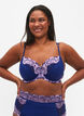 Soutien-gorge intégral avec armature et dentelle, Clematis Blue ASS, Model image number 0