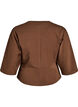Blouse peplum avec manches longueur coude, Marron, Packshot image number 1