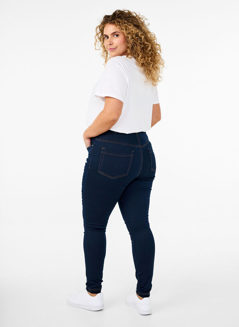 Jean Amy super slim &agrave; taille haute, Unwashed, Model image number 1