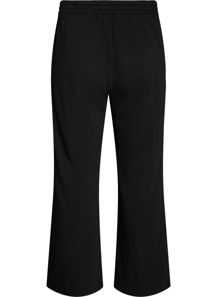 Pantalon de jogging taille haute avec coupe ample, Noir, Packshot image number 1