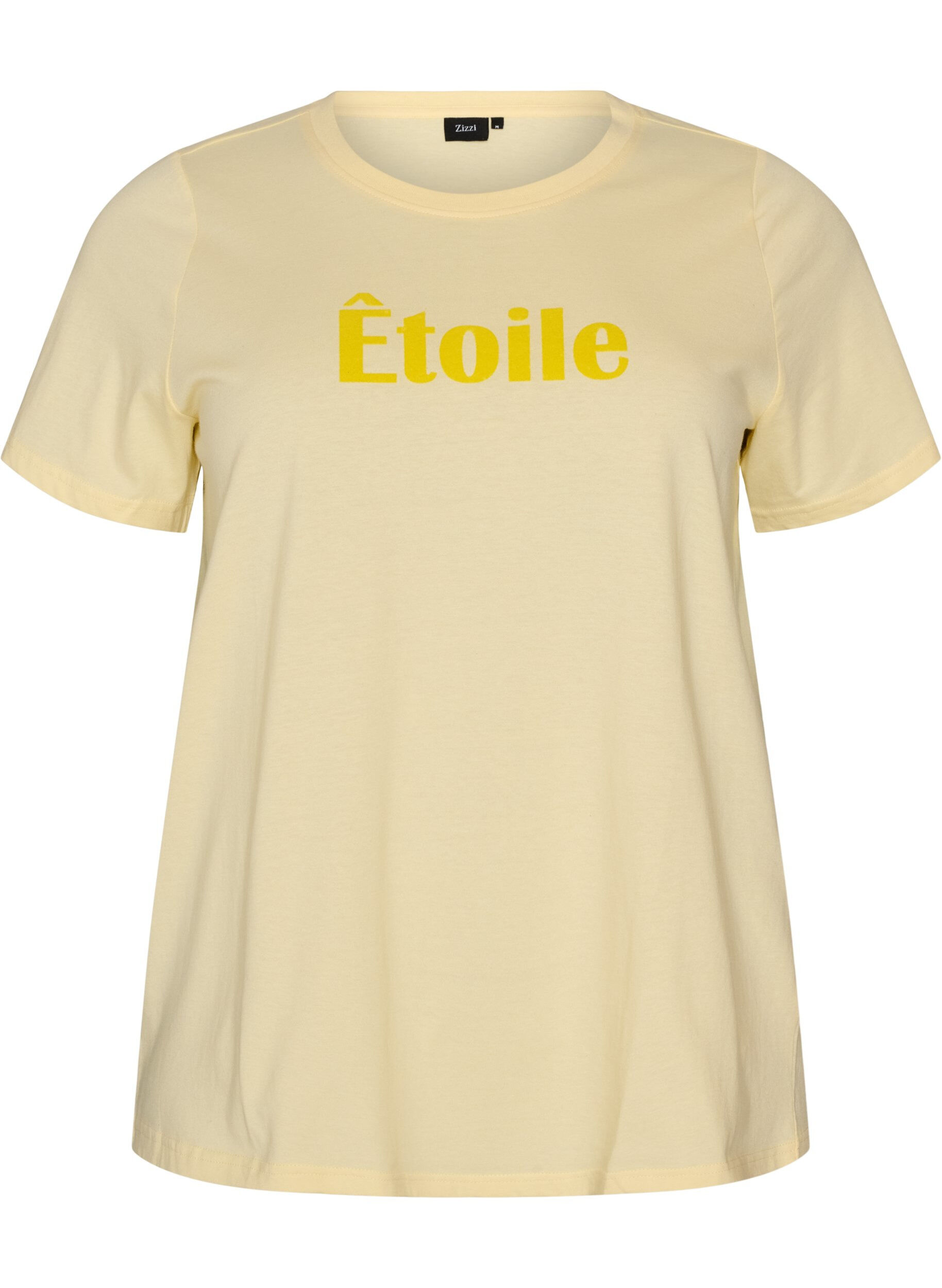 T-shirt en coton bio avec inscription en velours