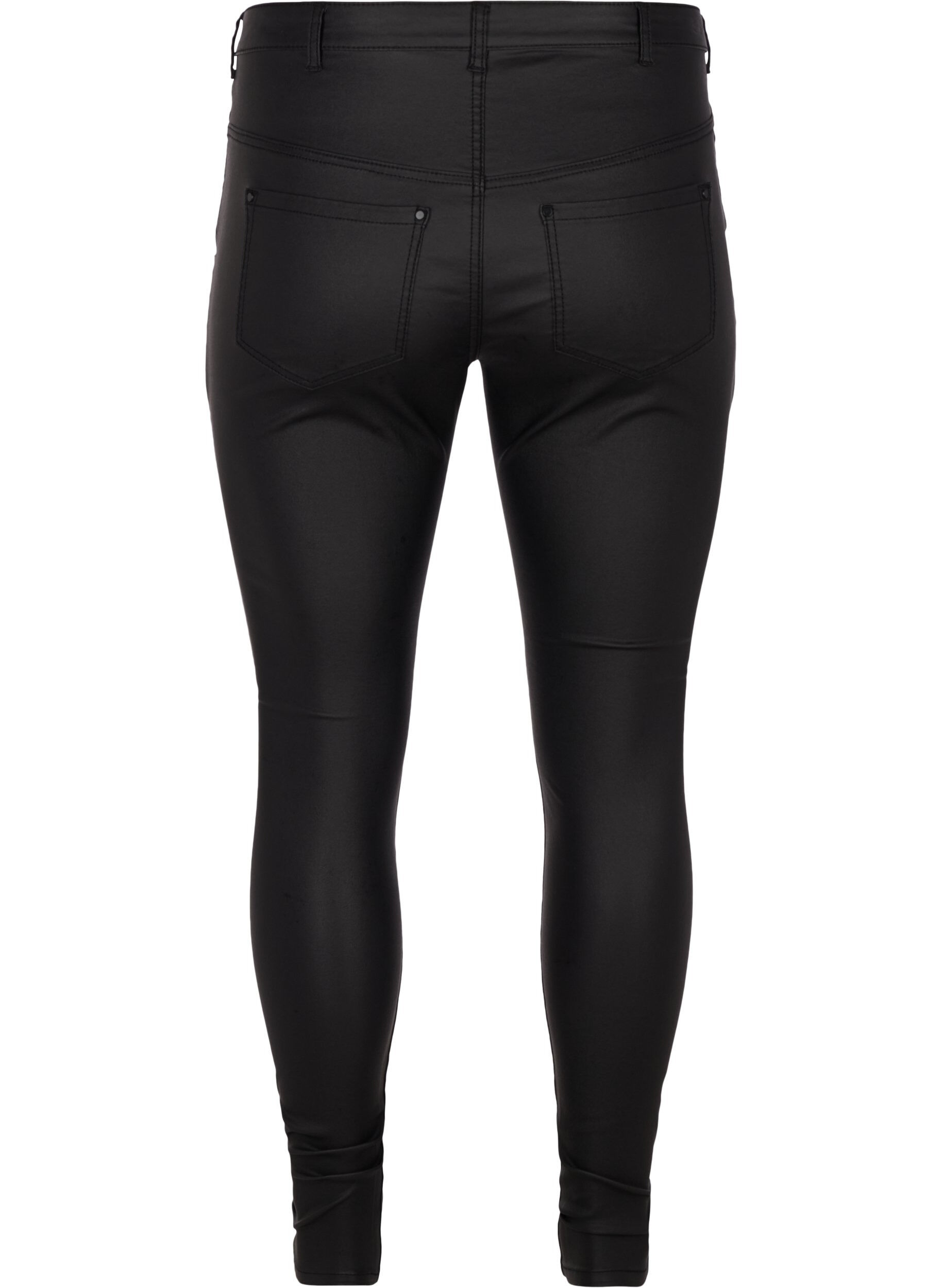 Zizzi Jean enduit Amy, Black coated, Packshot image number 1