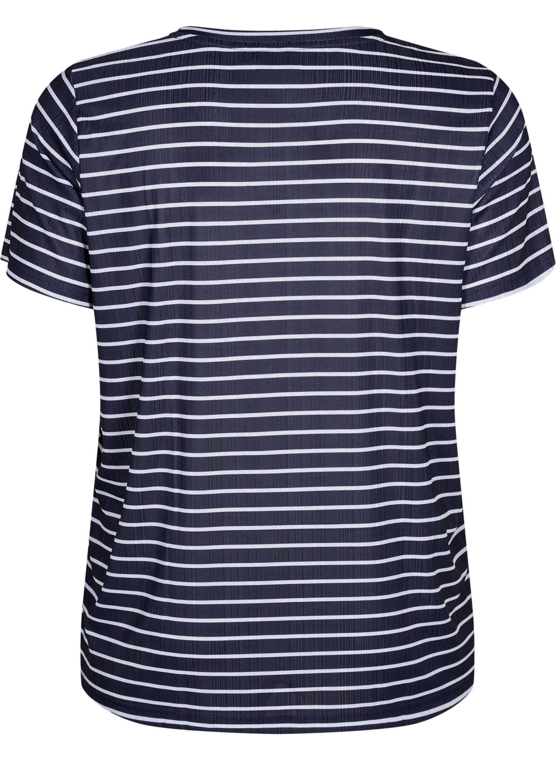 Zizzi FLASH - T-shirt &agrave; rayures, Night S. W. Stripe, Packshot image number 1