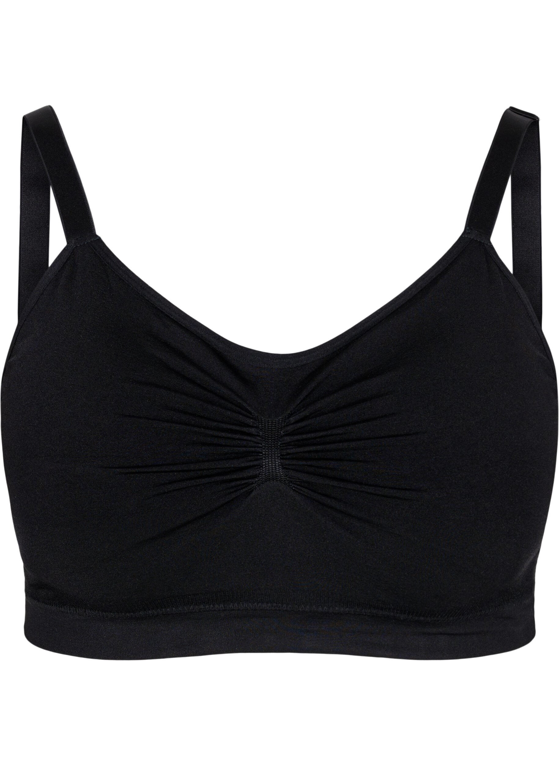 Zizzi Soutien-gorge sans coutures avec doublure, Black, Packshot image number 0