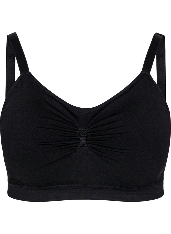Soutien-gorge sans coutures avec doublure, Black, Packshot image number 0