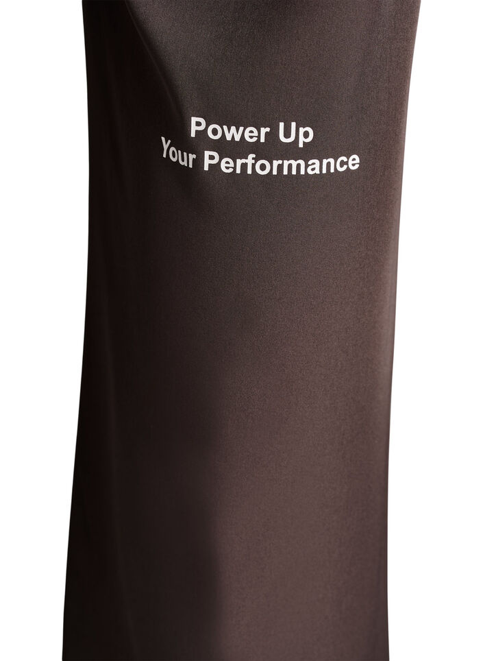 Pantalon de sport taille haute et coupe droite, Marron, Packshot image number 3