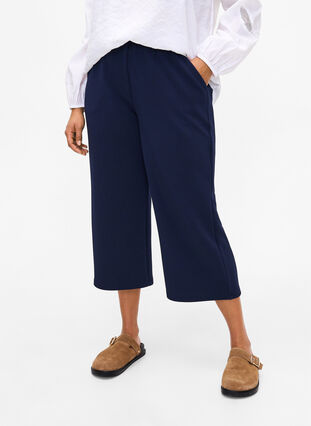Pantalon ample avec longueur 7/8, Navy Blazer Solid, Model image number 2