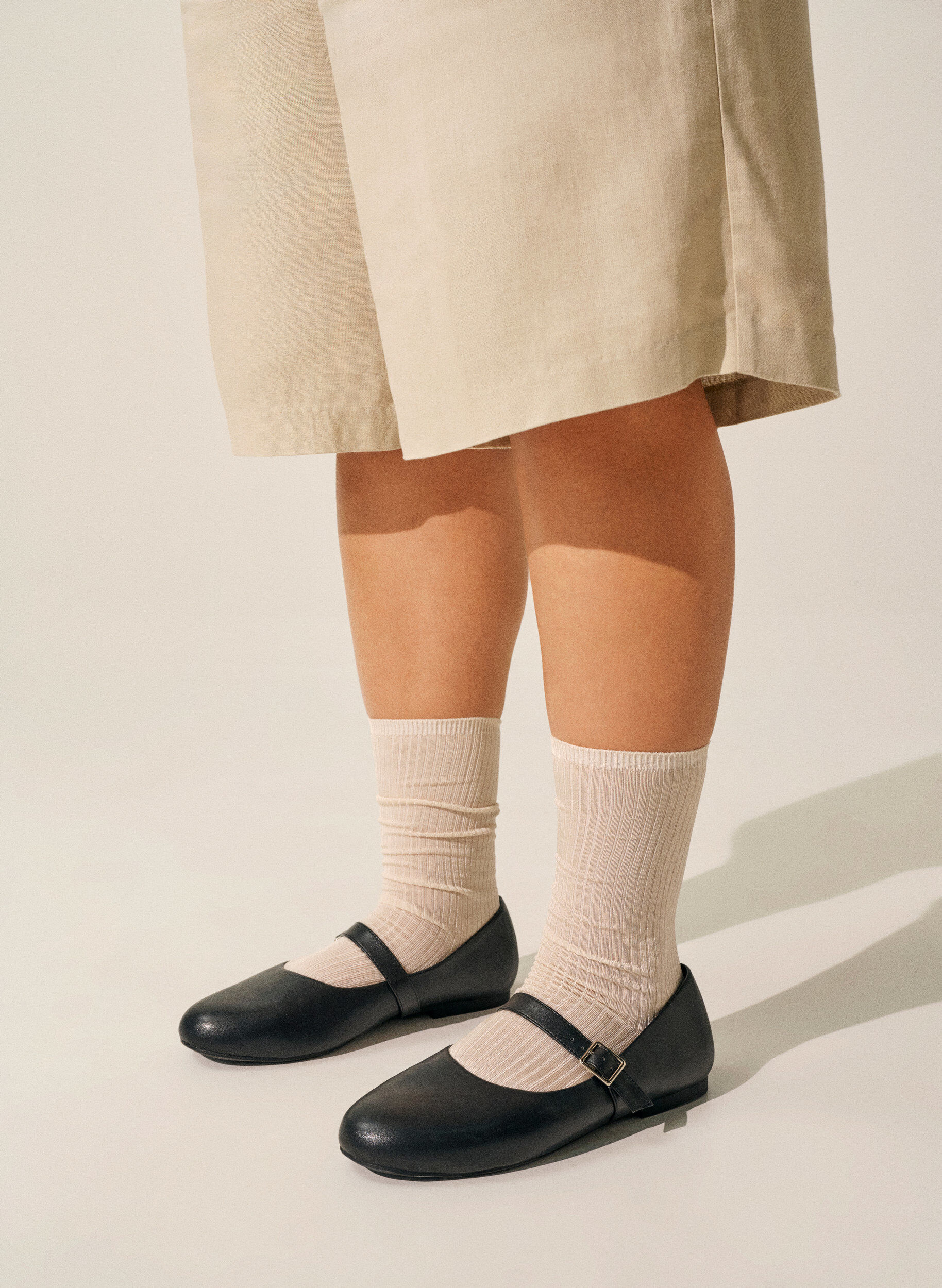 ZizziBallerine en similicuir avec bride, Noir, Image image number 0