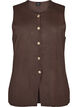 Gilet en maille sans manches avec boutons d&eacute;coratifs, Marron, Packshot image number 0