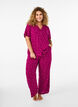 Pantalon de pyjama ample avec cœurs, Boysenberry w. Heart, Model image number 0