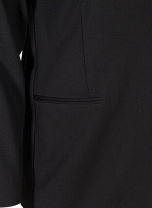 Blazer simple avec bouton et poches décoratives, Black, Packshot image number 3
