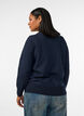 Cardigan en maille fine avec col rond, Bleu, Model image number 2
