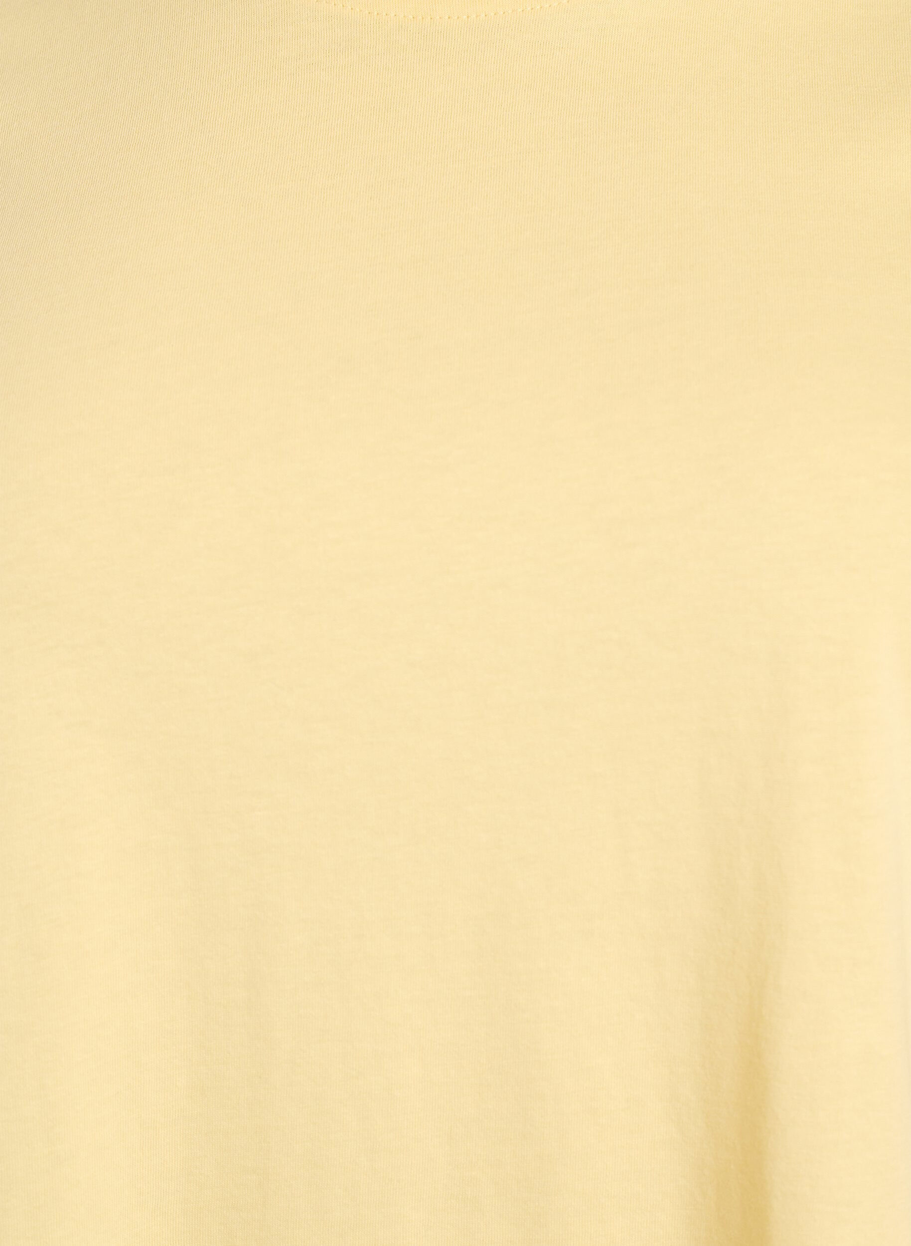 ZizziT-shirt basique en coton &agrave; col rond, Jaune clair, Packshot image number 2