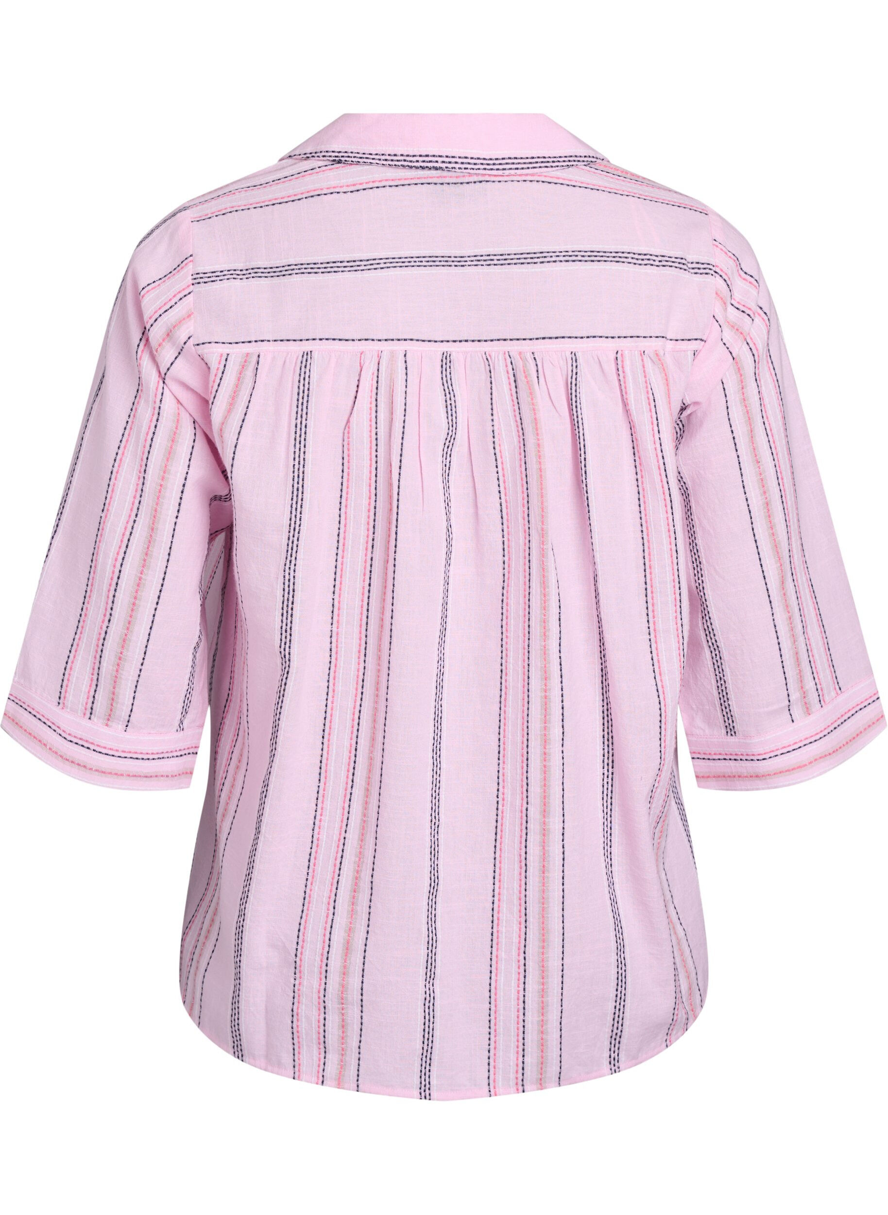 Zizzi Blouse avec col et manches 3/4, Rose, Packshot image number 1