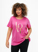 T-shirt en coton avec texte doré, R.Sorbet w.Gold Love, Model image number 0