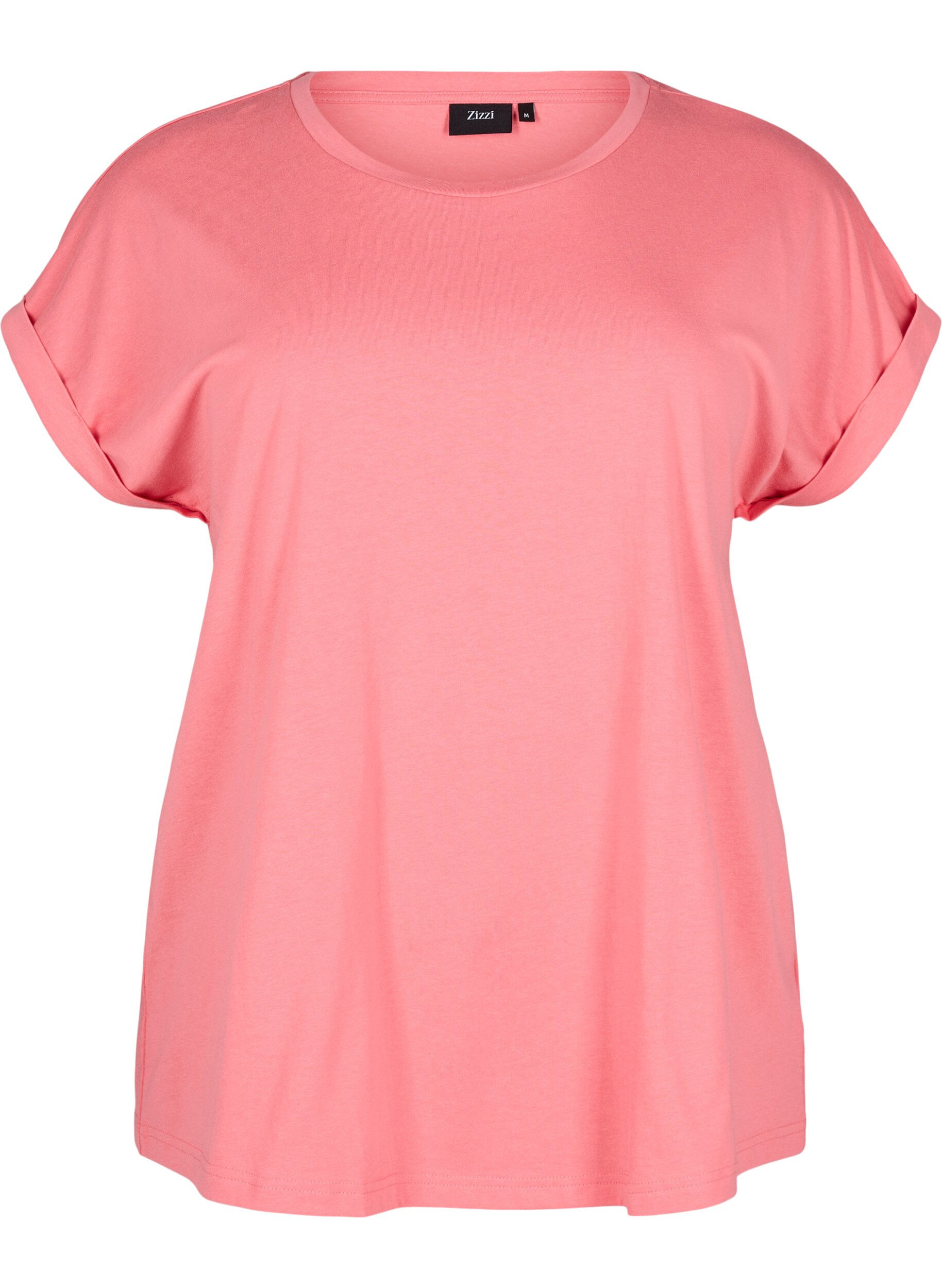 ZizziT-shirt &agrave; manches courtes en m&eacute;lange de coton, Rose, Packshot image number 0